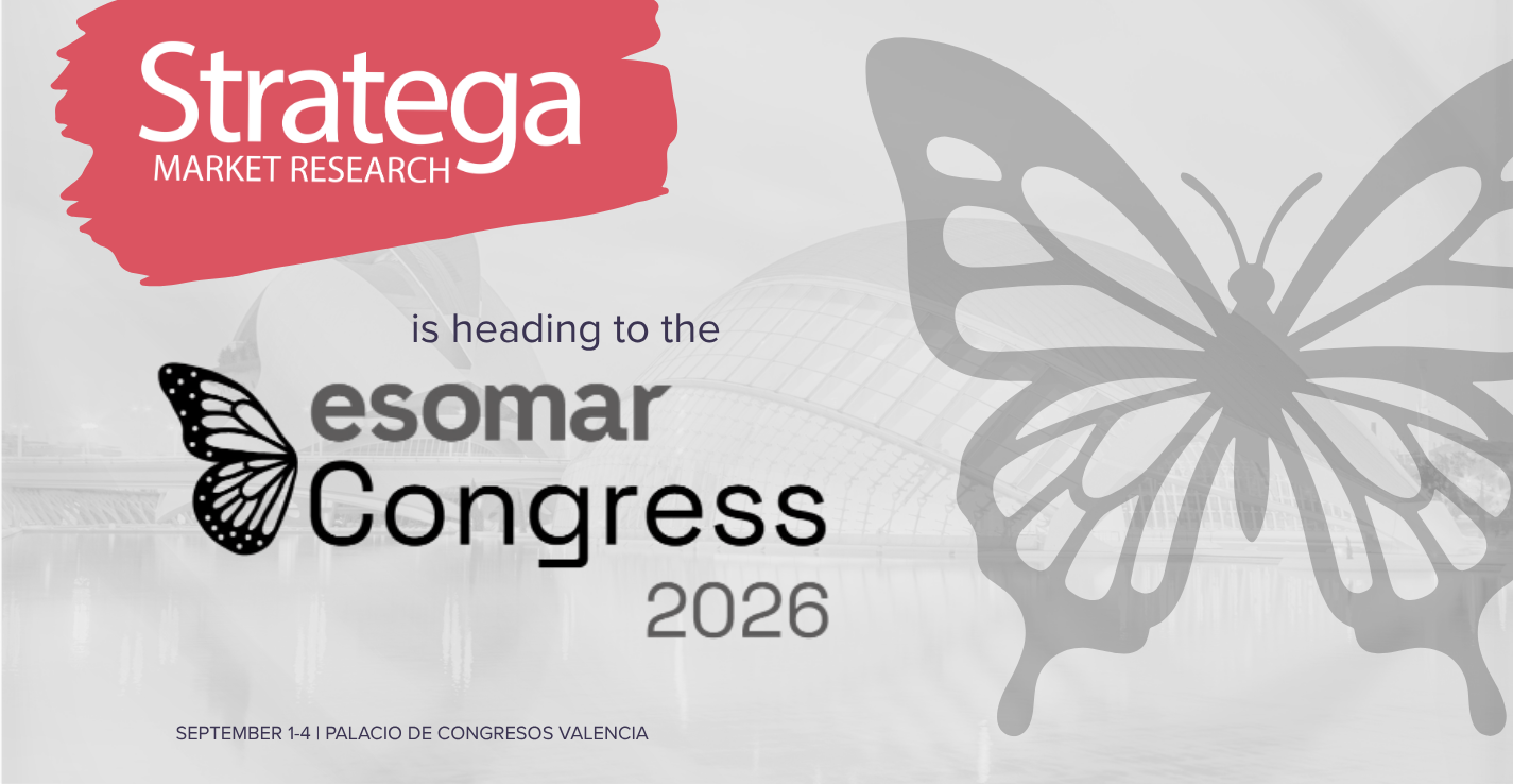 Stratega Market Research is heading to ESOMAR Congress 2026 in Valencia, 1–4 September at Palacio de Congresos.